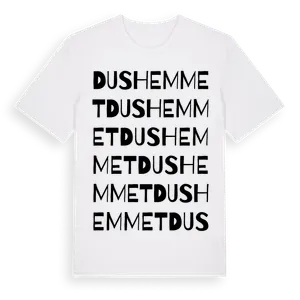 Dushemmet ordlek t-shirt – ekologisk bomull t-shirt från Pinshirt