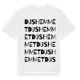 White t-shirt med Dushemmet ordlek t-shirt