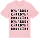 Pink Cotton t-shirt med Dykärr ordlek t-shirt