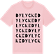 Pink Cotton t-shirt med Dylycke ordlek t-shirt