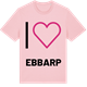 Pink Cotton t-shirt med Jag älskar Ebbarp t-shirt stort tryck