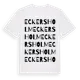 White t-shirt med Eckersholm ordlek t-shirt