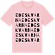 Pink Cotton t-shirt med Edeskvarna ordlek t-shirt