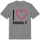 Mid Heather Gray t-shirt med Jag älskar Edhult t-shirt stort tryck