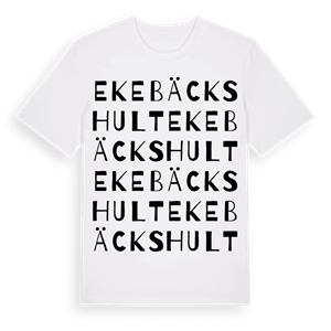 Ekebäckshult ordlek t-shirt – ekologisk bomull t-shirt från Pinshirt