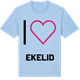 Blue Soul t-shirt med Jag älskar Ekelid t-shirt stort tryck