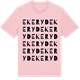 Pink Cotton t-shirt med Ekeryd ordlek t-shirt