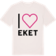 Vintage White t-shirt med Jag älskar Eket t-shirt stort tryck