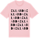Pink Cotton t-shirt med Eklanda ordlek t-shirt