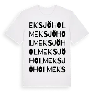 Eksjöholm ordlek t-shirt – ekologisk bomull t-shirt från Pinshirt