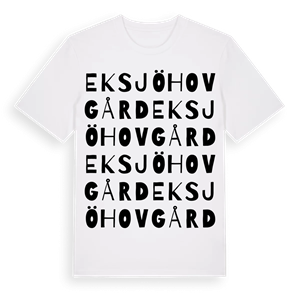 Eksjöhovgård ordlek t-shirt – ekologisk bomull t-shirt från Pinshirt