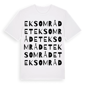 Eksområdet ordlek t-shirt – ekologisk bomull t-shirt från Pinshirt