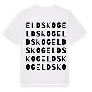 Eldskog ordlek t-shirt – ekologisk bomull t-shirt från Pinshirt