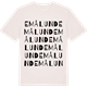 Vintage White t-shirt med Emålund ordlek t-shirt
