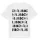 White t-shirt med Emålund ordlek t-shirt