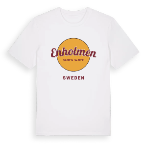 Enholmen cirkel t-shirt – ekologisk bomull t-shirt från Pinshirt