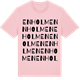 Pink Cotton t-shirt med Enholmen ordlek t-shirt