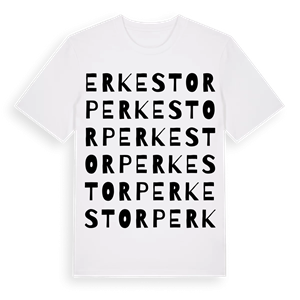 Erkestorp ordlek t-shirt – ekologisk bomull t-shirt från Pinshirt