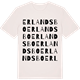 Vintage White t-shirt med Erlandsbo ordlek t-shirt