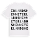 White t-shirt med Erlandshemmet ordlek t-shirt