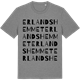 Mid Heather Gray t-shirt med Erlandshemmet ordlek t-shirt