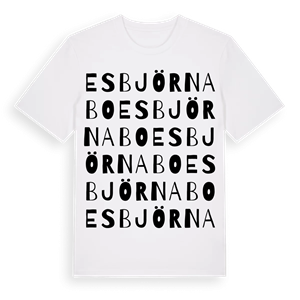 Esbjörnabo ordlek t-shirt – ekologisk bomull t-shirt från Pinshirt