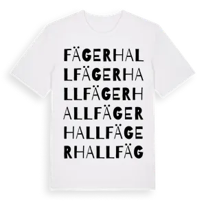 Fägerhall ordlek t-shirt – ekologisk bomull t-shirt från Pinshirt