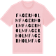 Pink Cotton t-shirt med Fagerholm ordlek t-shirt