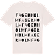 Vintage White t-shirt med Fagerholm ordlek t-shirt