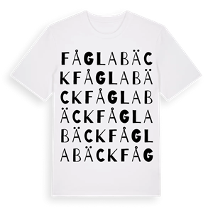 Fåglabäck ordlek t-shirt – ekologisk bomull t-shirt från Pinshirt