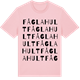 Pink Cotton t-shirt med Fåglahult ordlek t-shirt