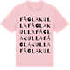 Pink Cotton t-shirt med Fåglakulla ordlek t-shirt