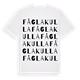 White t-shirt med Fåglakulla ordlek t-shirt