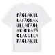 White t-shirt med Fåglakulla ordlek t-shirt