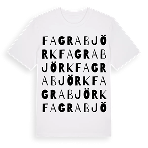 Fagrabjörk ordlek t-shirt – ekologisk bomull t-shirt från Pinshirt