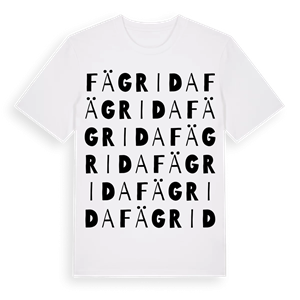 Fägrida ordlek t-shirt – ekologisk bomull t-shirt från Pinshirt