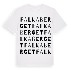 Falkaberget ordlek t-shirt – ekologisk bomull t-shirt från Pinshirt