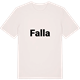 Vintage White t-shirt med Falla fetstil t-shirt
