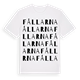 White t-shirt med Fållarna ordlek t-shirt