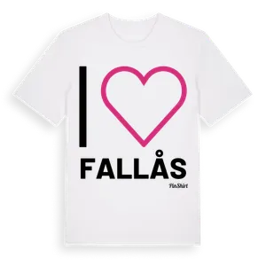 Jag älskar Fallås t-shirt stort tryck – ekologisk bomull t-shirt från Pinshirt