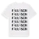 White t-shirt med Fållåsen ordlek t-shirt