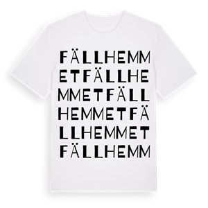 Fällhemmet ordlek t-shirt – ekologisk bomull t-shirt från Pinshirt