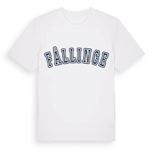 Fållinge college t-shirt – ekologisk bomull t-shirt från Pinshirt