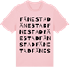Pink Cotton t-shirt med Fänestad ordlek t-shirt