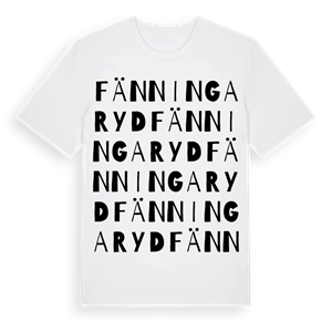Fänningaryd ordlek t-shirt – ekologisk bomull t-shirt från Pinshirt