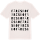 Vintage White t-shirt med Färesbo ordlek t-shirt