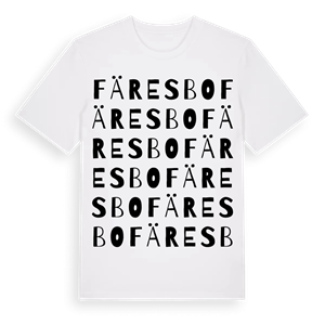 Färesbo ordlek t-shirt – ekologisk bomull t-shirt från Pinshirt