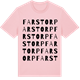 Pink Cotton t-shirt med Farstorp ordlek t-shirt