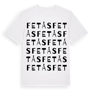 Fetås ordlek t-shirt – ekologisk bomull t-shirt från Pinshirt
