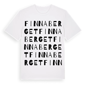 Finnaberget ordlek t-shirt – ekologisk bomull t-shirt från Pinshirt